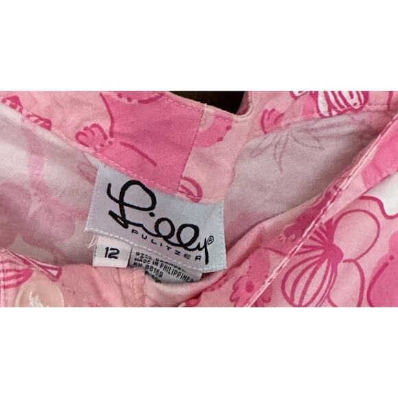 Lilly Pulitzer Pink Panther Pant Womens Size 12 Panther Floral Pattern High Rise - Picture 3 of 3